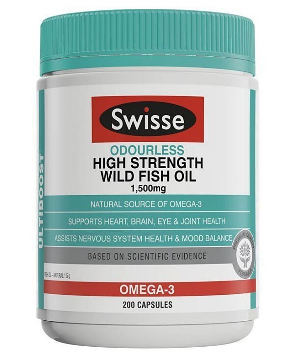 Swisse Odourless High Strength Wild Fish Oil 200 capsules