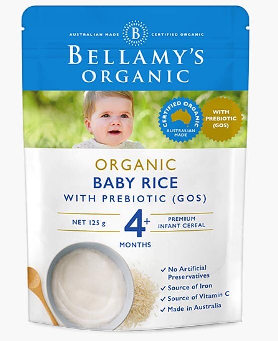 Bellamy&#39;s Organic Baby Rice 125g 4months plus