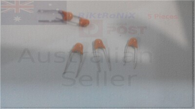 Ceramic Yellow Capacitor 220 pF 5Pcs