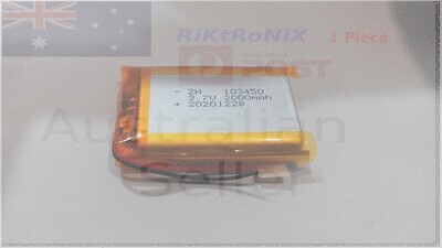Lipo Polymer Lithium Battery 3.7V 2000mAH-103450 1Pc
