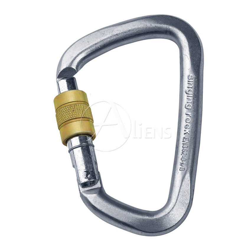 Singing Rock Stahlkarabiner Schraubverschluss K4080ZO