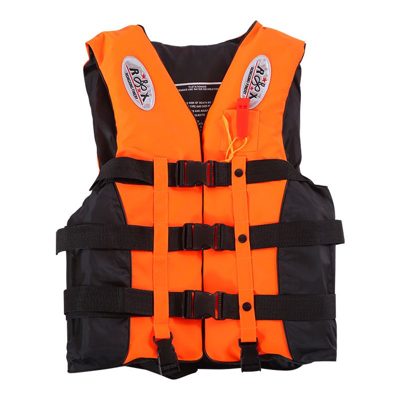 Adult Life Jacket Professional Large Buoyancy Boat Fishing Portable Buoyancy Vest Adult Survival Children Rocky Fishing, Size: S, Color: Orange