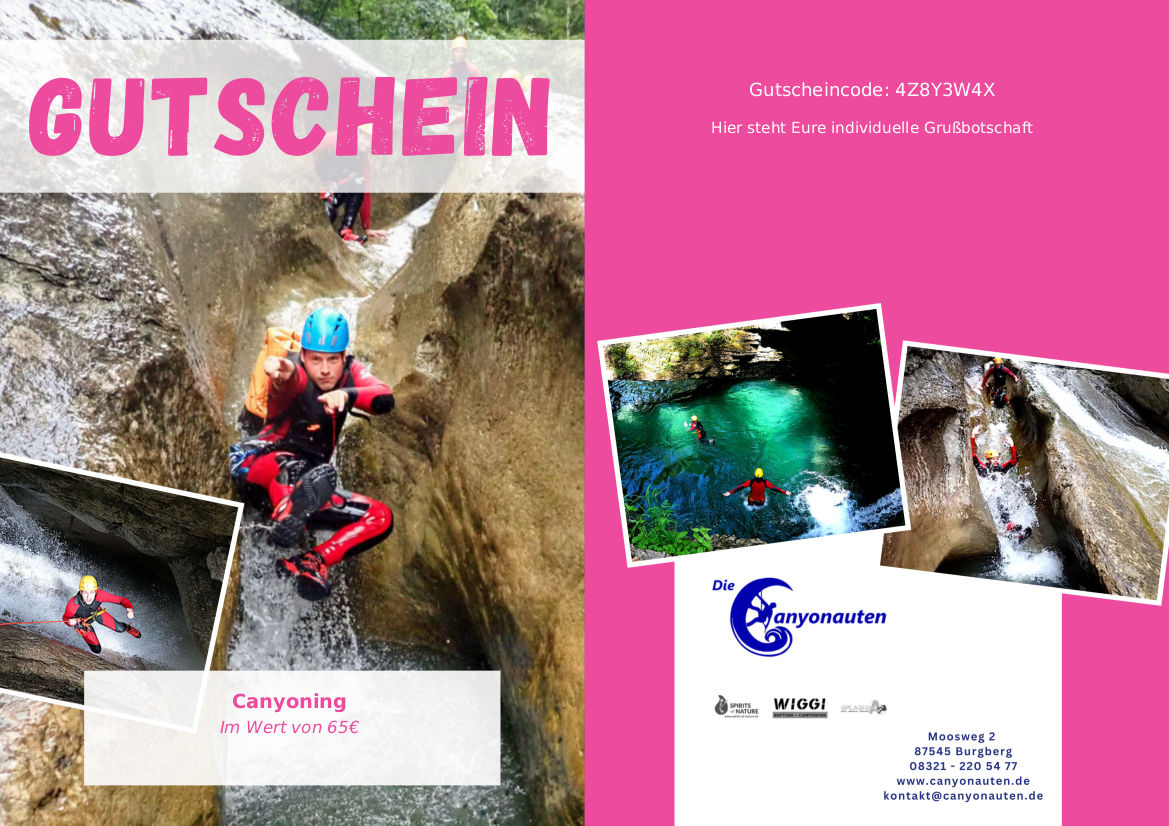 Gutschein Rafting Package Tirol: Imster Schlucht + Ötztaler Ache + Übernachtung