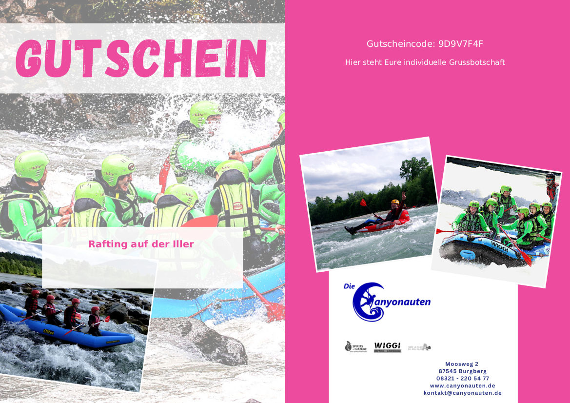 Gutschein Familienrafting