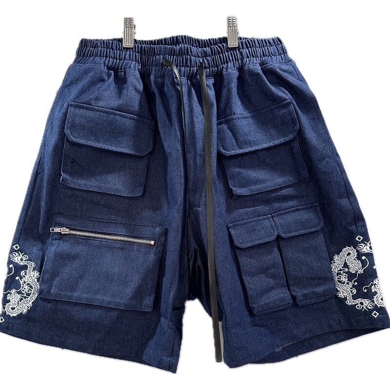 AA DENIM DRAGON SHORTS