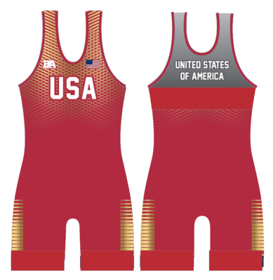 NEW USA BARBARIAN WOMEN&#39;S SINGLET RED/GOLD