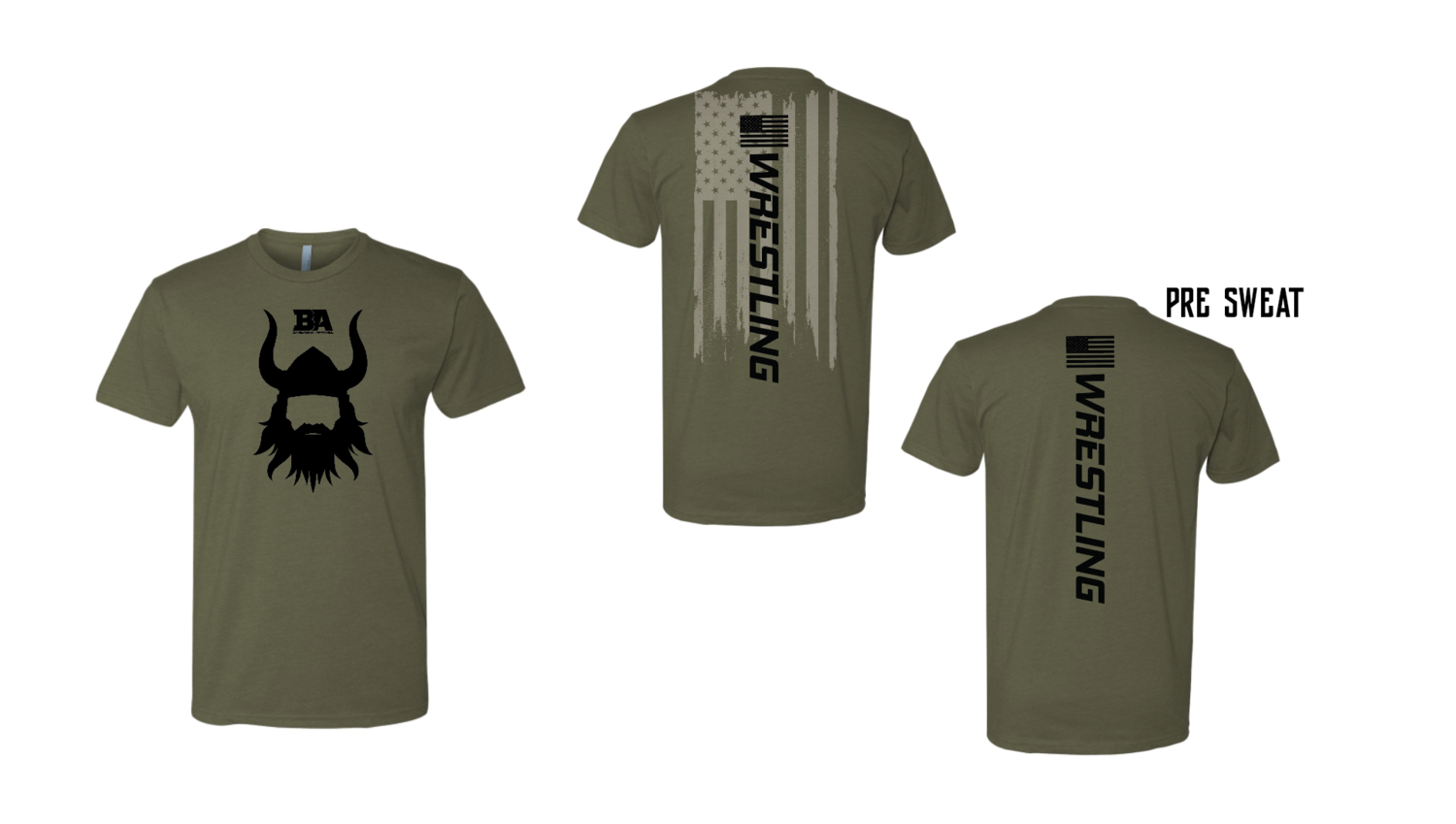 BA SWEAT ACTIVATED OLIVE SHIRTS