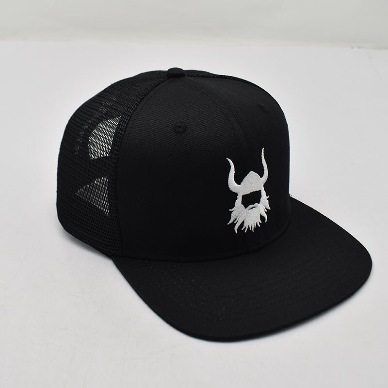 BA Black and White Flat Bill Mesh Hat