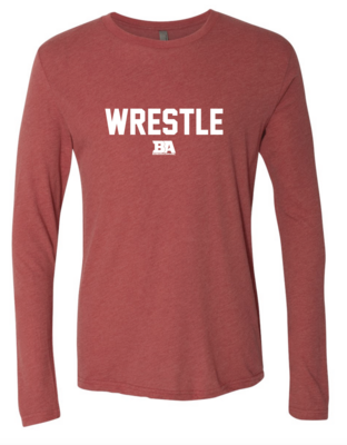 Wrestle long sleeve Tri-Blend Shirt