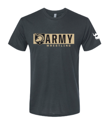 Army Wrestling Solid Black blend Shirt **