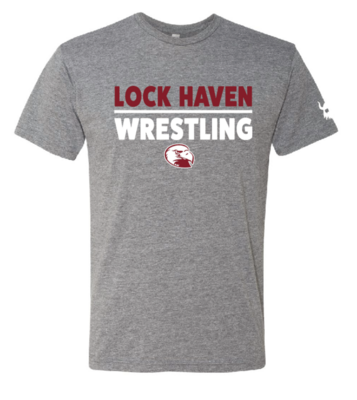 Lock Haven Wrestling Grey Blend Shirt