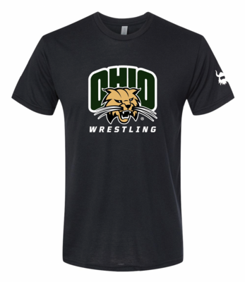 Ohio University Bobcat Solid Black Blend Shirt *