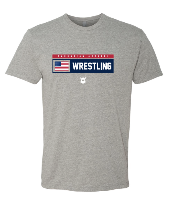 BA Grey USA Wrestling Shirt