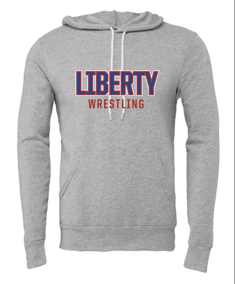 Liberty Youth Wrestling Grey Fleece Hoodie
