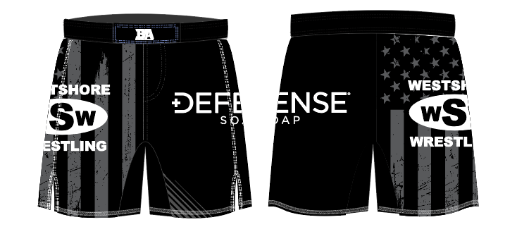 Westshore Black USA Fight Shorts