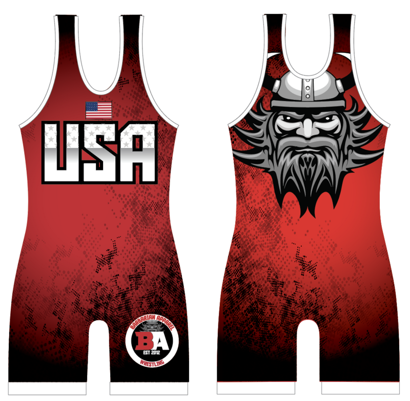 USA RED BARBARIAN SINGLET