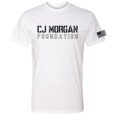 CJ Morgan Foundation White Tri-blend Shirt