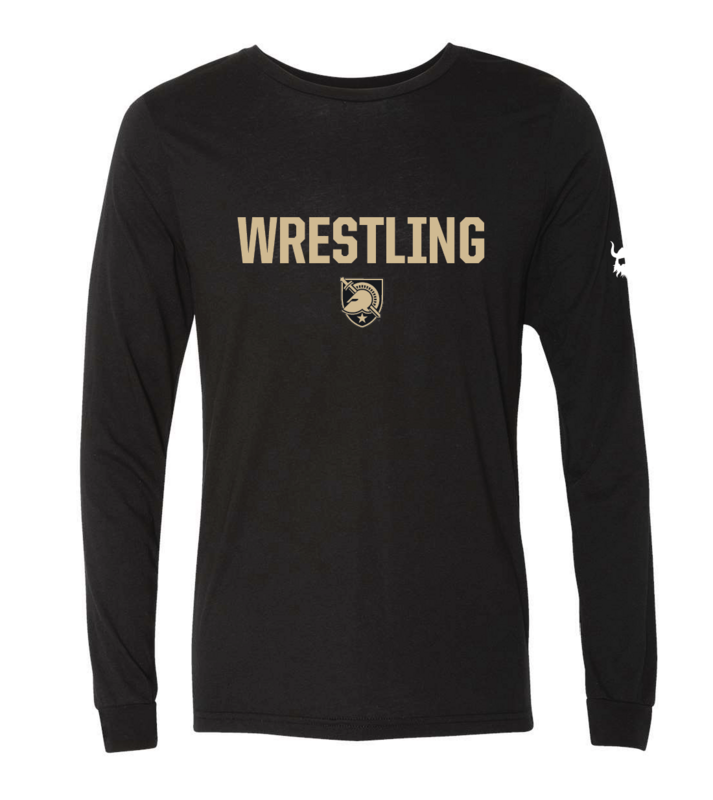 Army WRESTLING Crest Black Triblend Long Sleeve