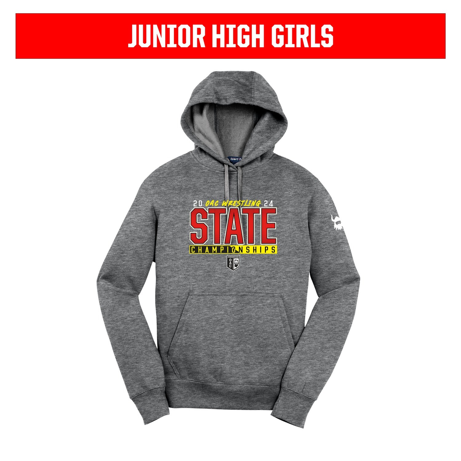 OAC 2024 JUNIOR HIGH GIRLS State Grey Hoodie