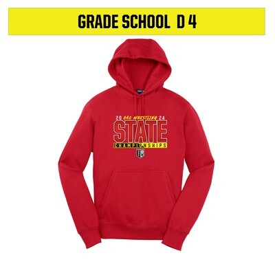 OAC 2024 Grade School D4 State Red Hoodie