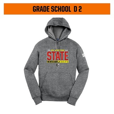 OAC 2024 Grade School D2 State Grey Hoodie