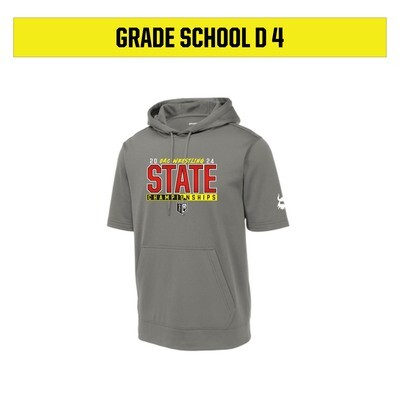 OAC 2024 Grade School D4 State Grey Short Sleeve Hoodie