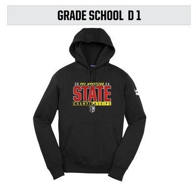 OAC 2024 Grade School D1 State Black Hoodie