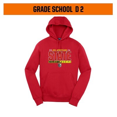 OAC 2024 Grade School D2 State Red Hoodie