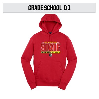 OAC 2024 Grade School D1 State Red Hoodie