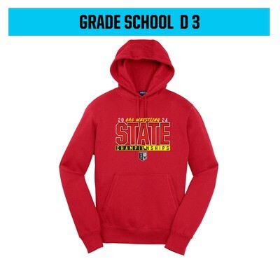 OAC 2024 Grade School D3 State Red Hoodie