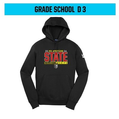 OAC 2024 Grade School D3 State Black Hoodie