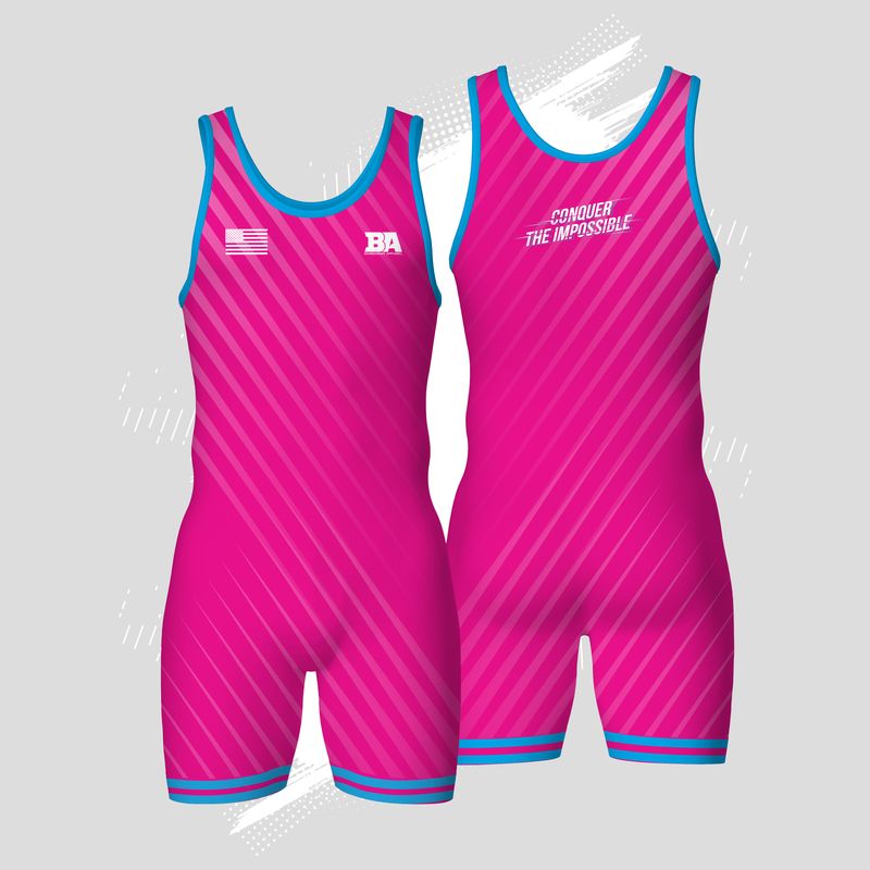Pink Men&#39;s Wrestling Singlet