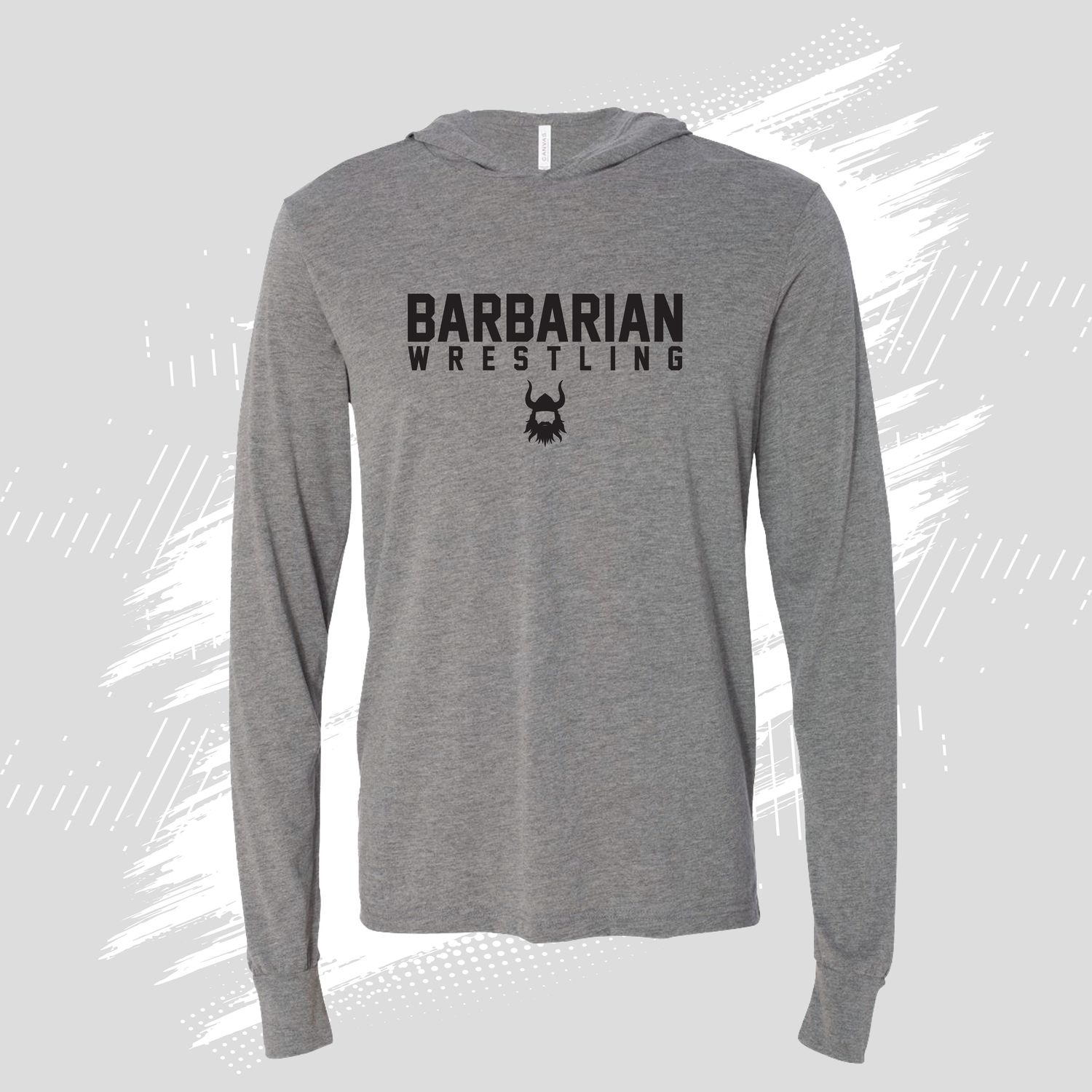 Grey Barbarian Wrestling Shirt Hoodie