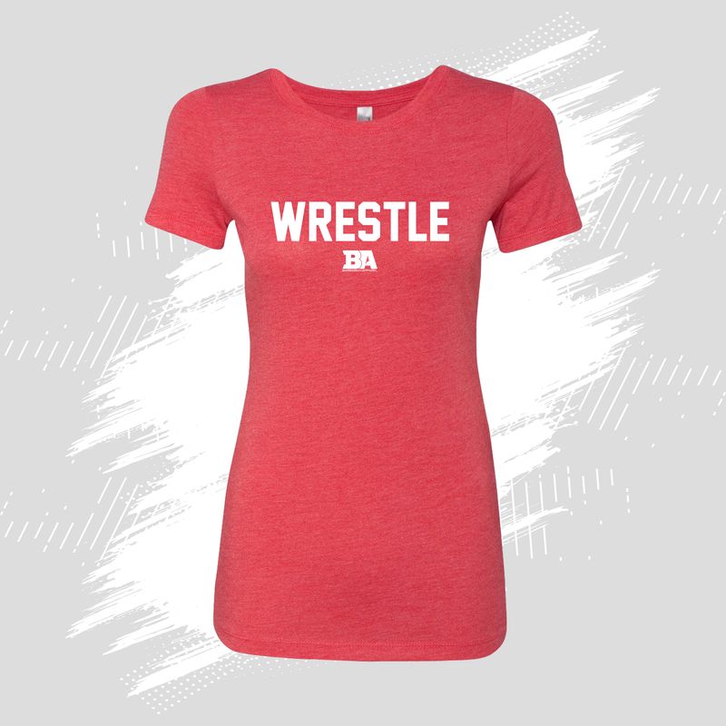 Red Wrestle Womens Triblend Shirt