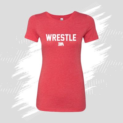 Red Wrestle Womens Triblend Shirt