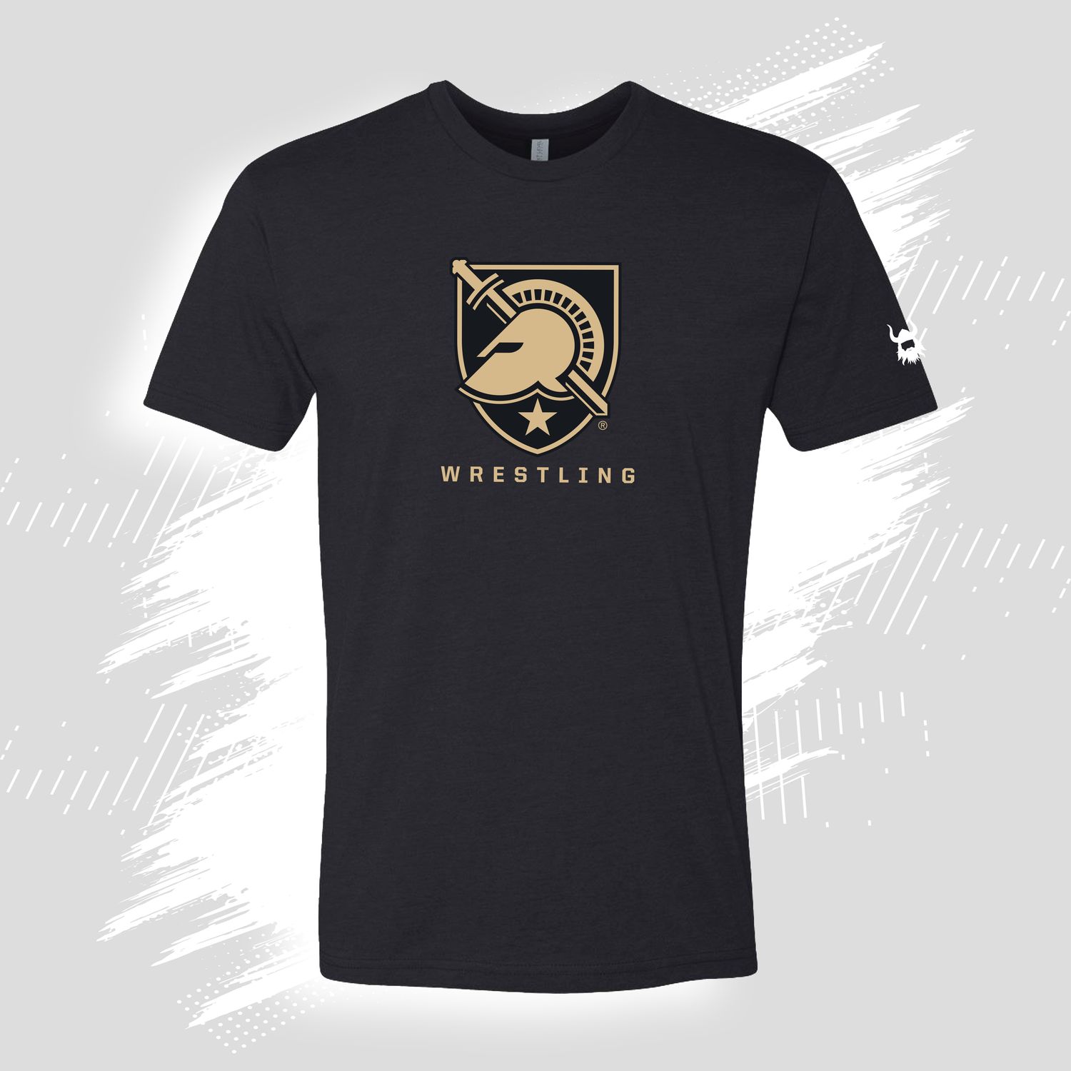 Army Crest Solid Black Blend Shirt
