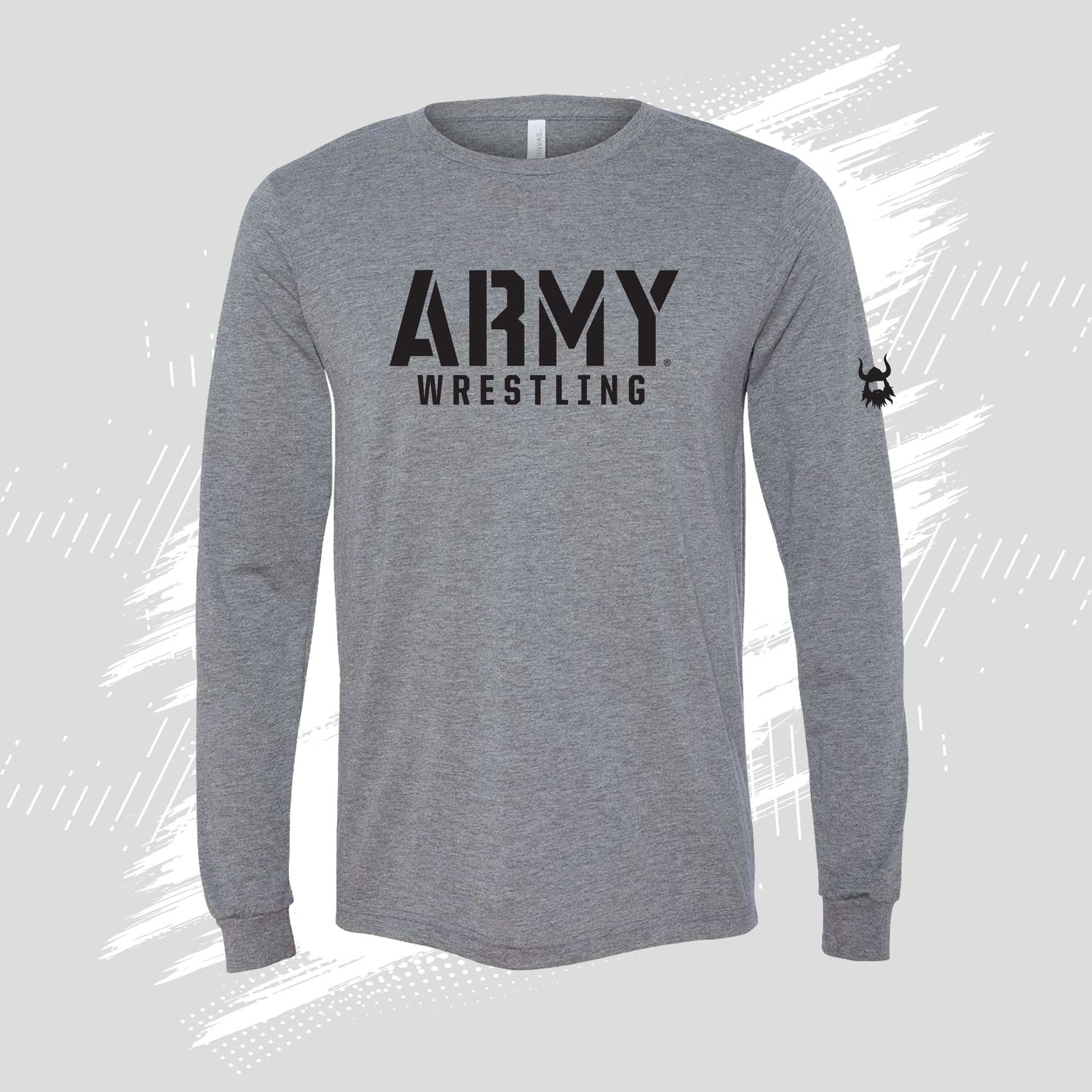Army WRESTLING Grey Triblend Long Sleeve