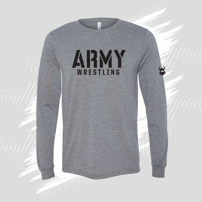 Army WRESTLING Grey Triblend Long Sleeve