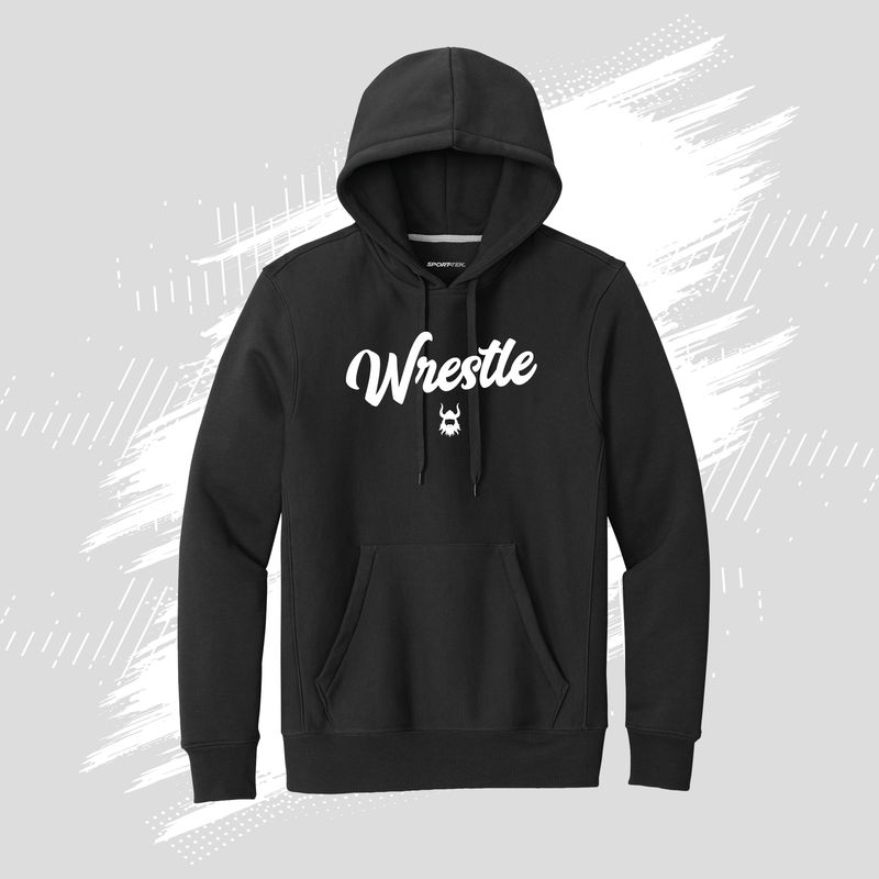 Black Script Wrestle Hoodie