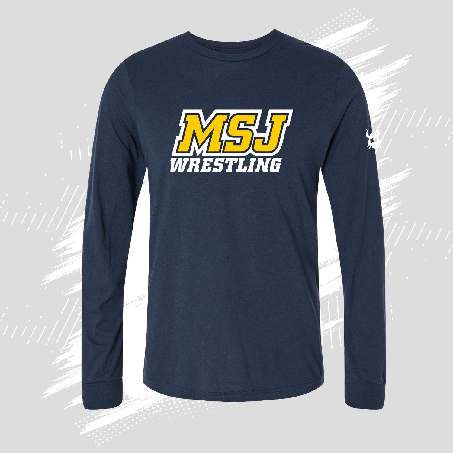 MSJ Navy Tri-blend Long Sleeve Shirt