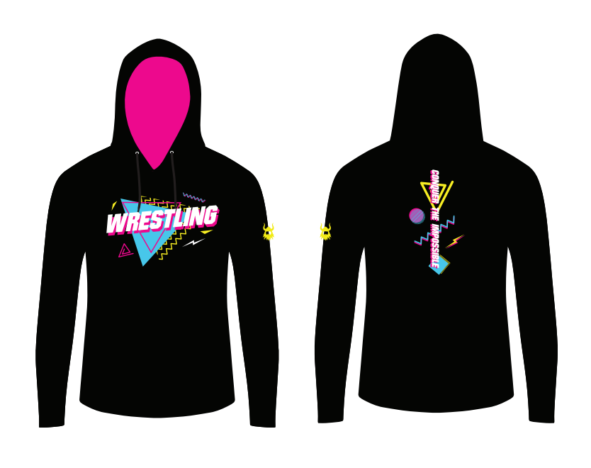 BA 90&#39;s Theme Wrestling LS hoodie T-shirt