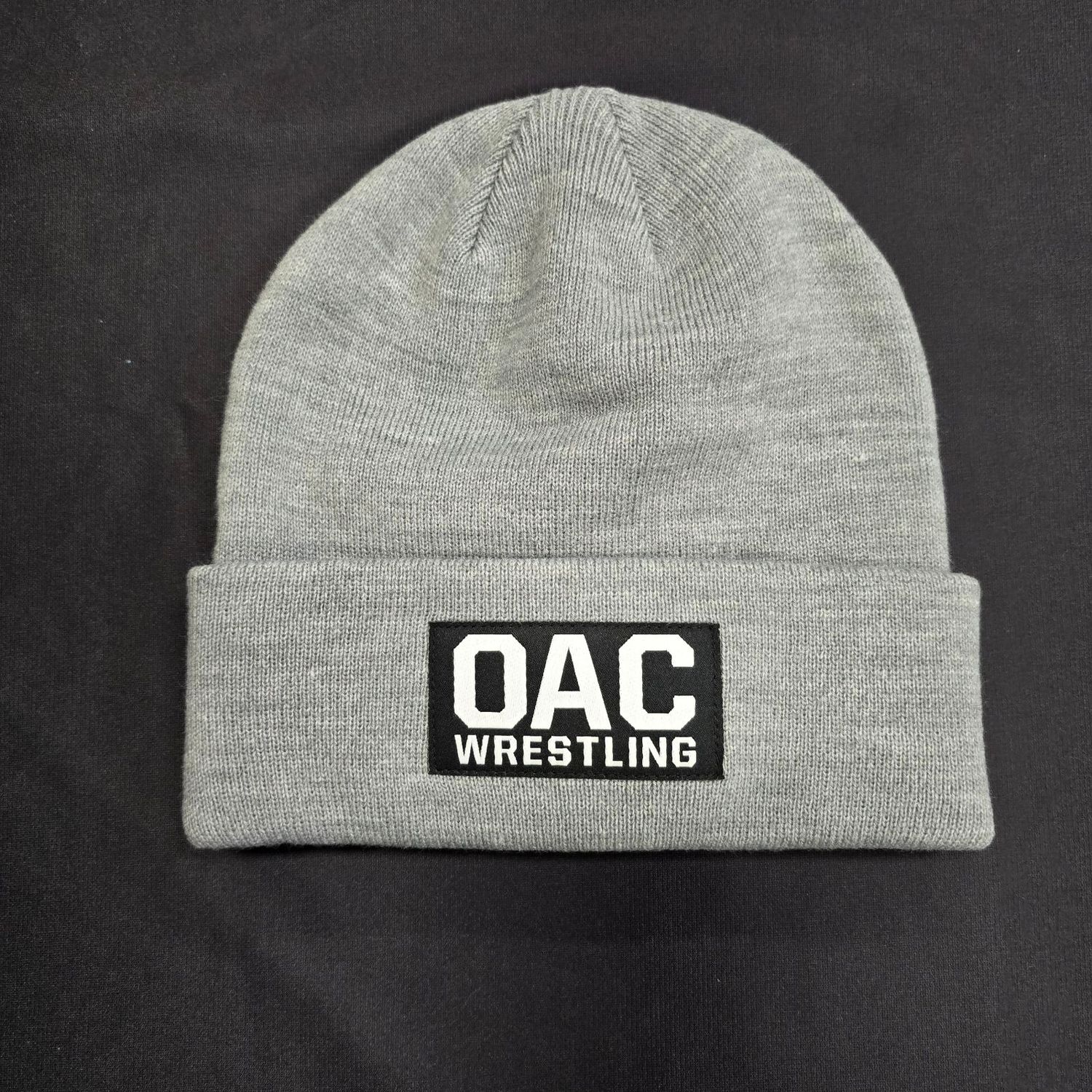 OAC wrestling patch beanie
