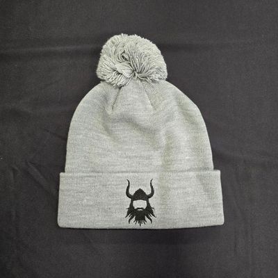 BA warrior pom grey hat