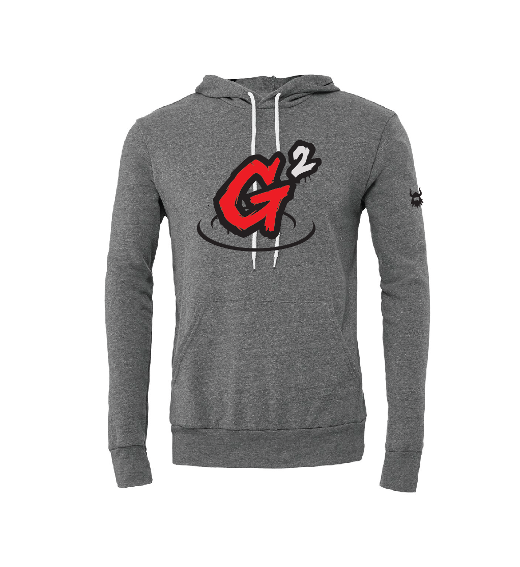 Grey Burnett Logo Fleece Hoodie