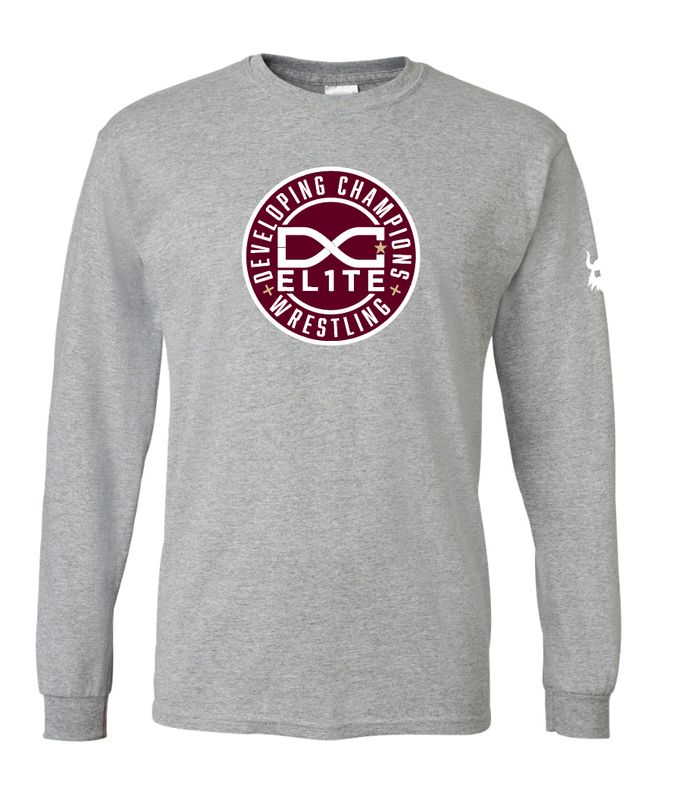 2025 DC Elite GREY LOGO Long Sleeve