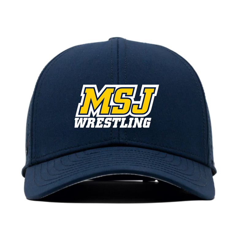MSJ Navy Logo Laser Mesh Hat