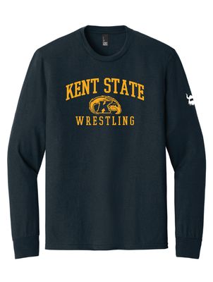 Kent State Wrestling Collegiate Navy Tri-blend Long Sleeve