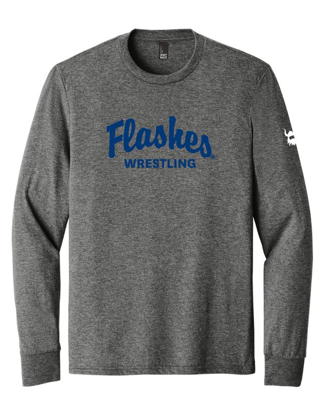 Kent State Flashes Wrestling Grey Tri-blend Long Sleeve