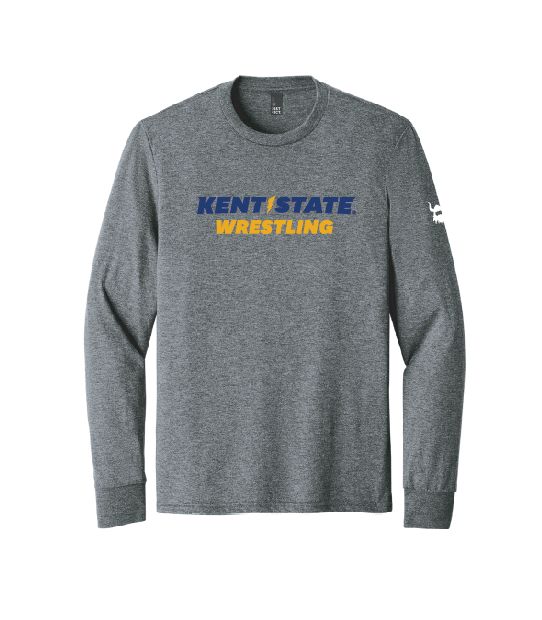 Kent State Wrestling Grey Tri-blend Long Sleeve