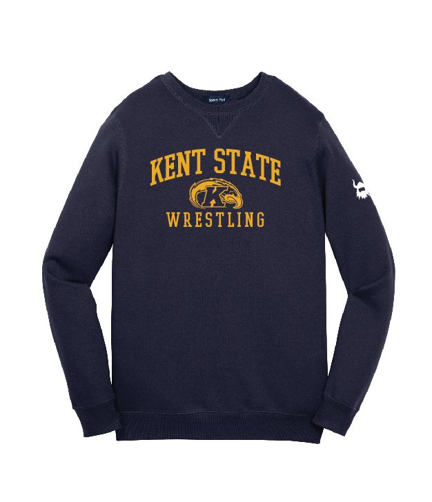 Kent State Wrestling Collegiate Navy Crewneck.